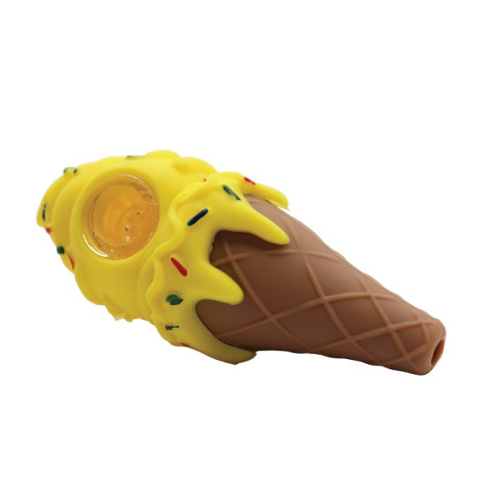 yellow silicone ice cream pipe